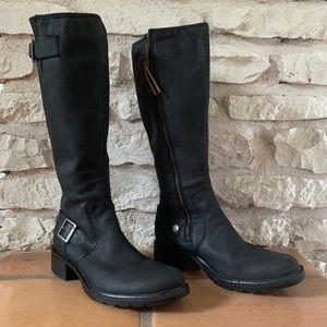 NWOT Timberland Black Leather Tall Riding Boots